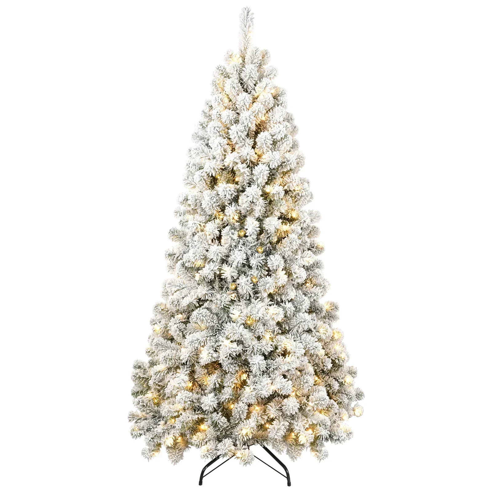 PE Pine Needles Snow Flocking Christmas Tree, Cross-border Hot Sales, 2.1m, 1.8m, 2025