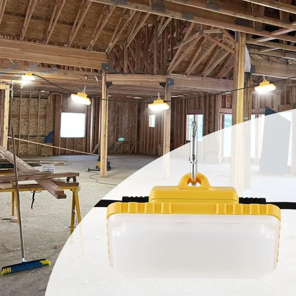 50FT Construction String Work Lights 75W 7500LM Connectable Waterproof