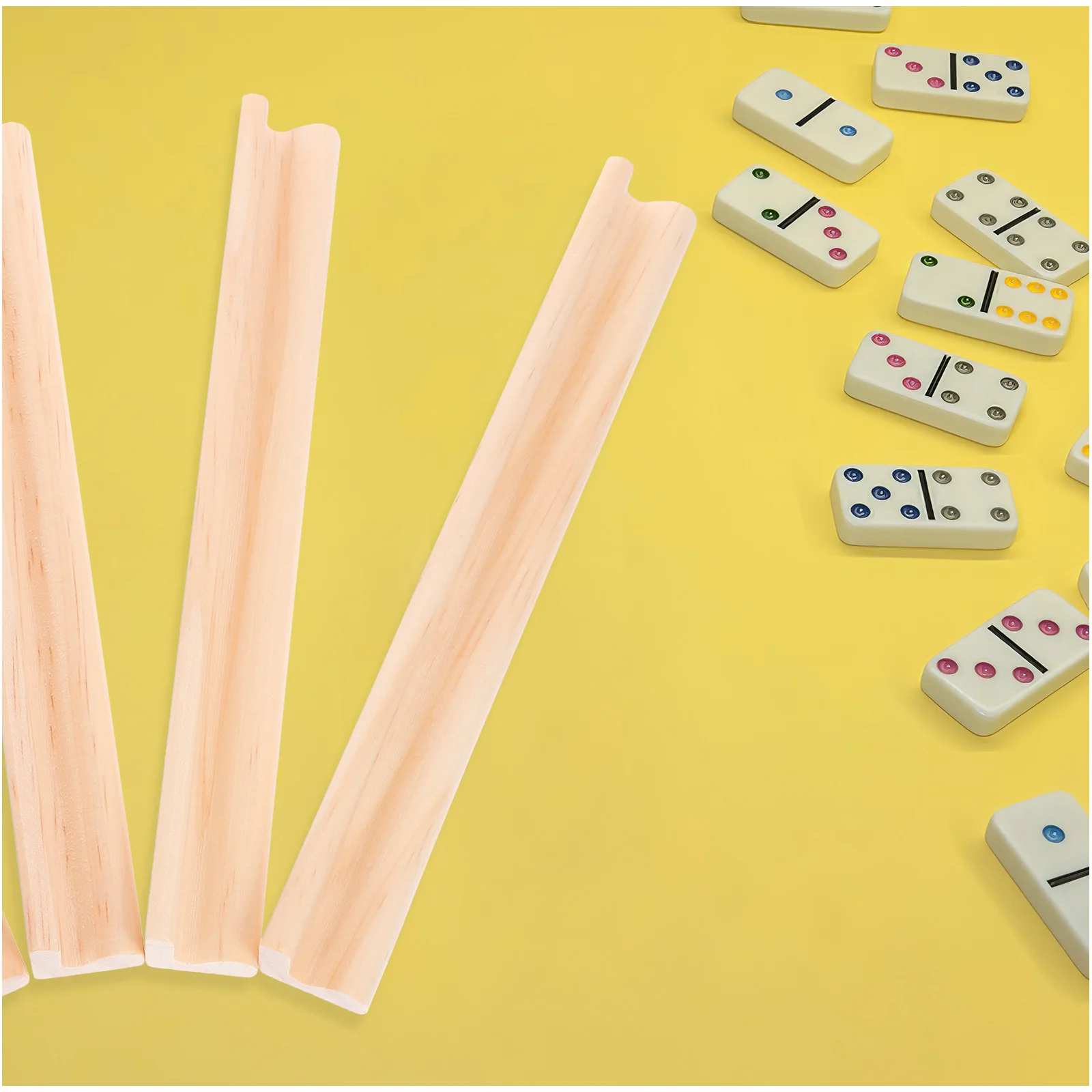 

4pcs 19cm Wooden Letter Ornaments Domino Holding Boards Tile Tray Kids Dominoes Holders Gaming Cards Stand Wooden Alphabet