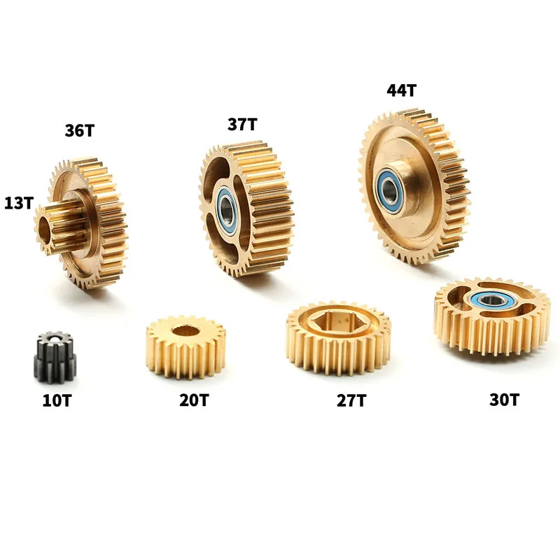 Jeu d'engrenages de boîte de vitesses en laiton, 7 pièces, pour camion Tamiya RC 1/14 SCANIA 770S R620 VOLVO 3363 1851 MAN Car