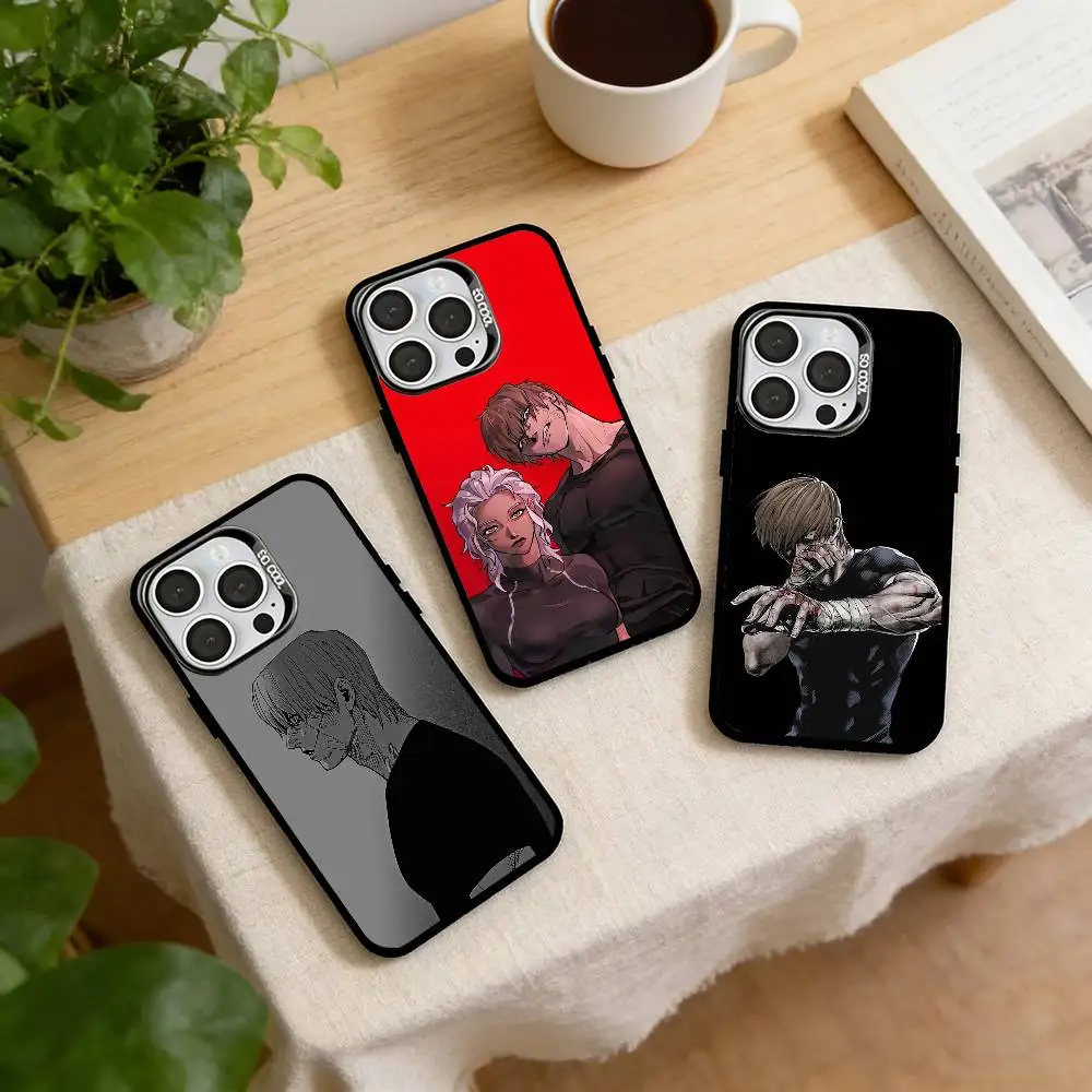 

H-Hanjun P-Park Phone Case For iPhone 17,16,15,14,13,12,11 Plus,Pro Max,XS,Colorful Silver Black Cover