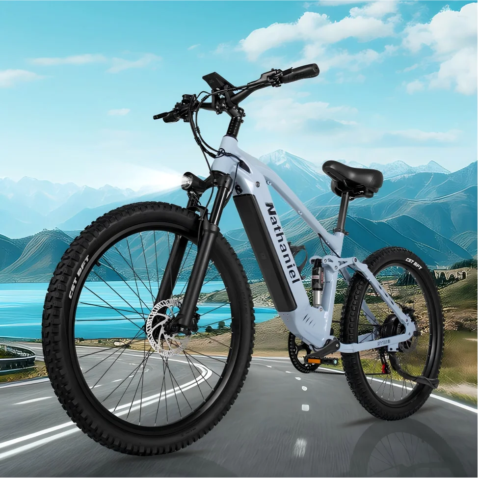 Nathaniel E-Bike,1000W Brushless Motor,27.5' Adult E-Mountain Bike,45Ah Large Capacity Batteries,7 Speed,45KM/H,Outdoor Trip Bik - view 3