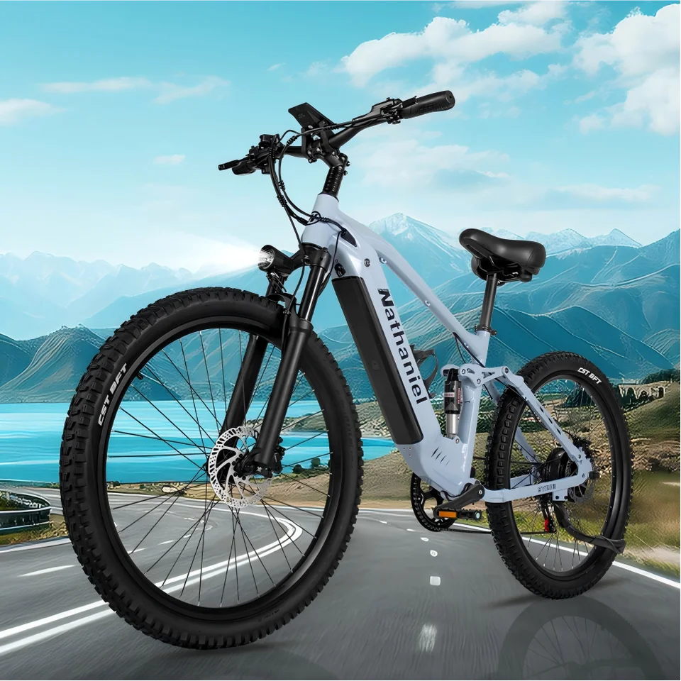 Nathaniel E-Bike,1000W Brushless Motor,27.5' Adult E-Mountain Bike,45Ah Large Capacity Batteries,7 Speed,45KM/H,Outdoor Trip Bik image 12