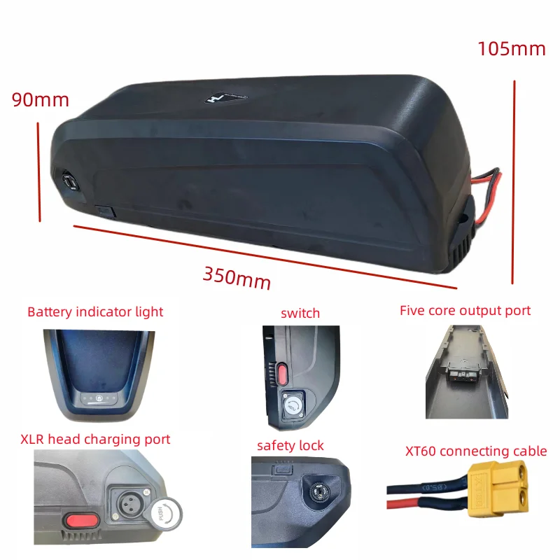 36V 10000mAh Hailong battery 350W 500W 750W 1000W motor BBS02 BBS03 BBSHD electric battery pack+charger