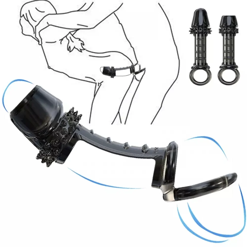 حلقات لقضيب رجالي قابلة لإعادة الاستخدام أكمام من السيليكون لعفة القضيب حلقة لينة لتكبير القضيب ألعاب القذف للبالغين لعبة جنسية للرجال #1