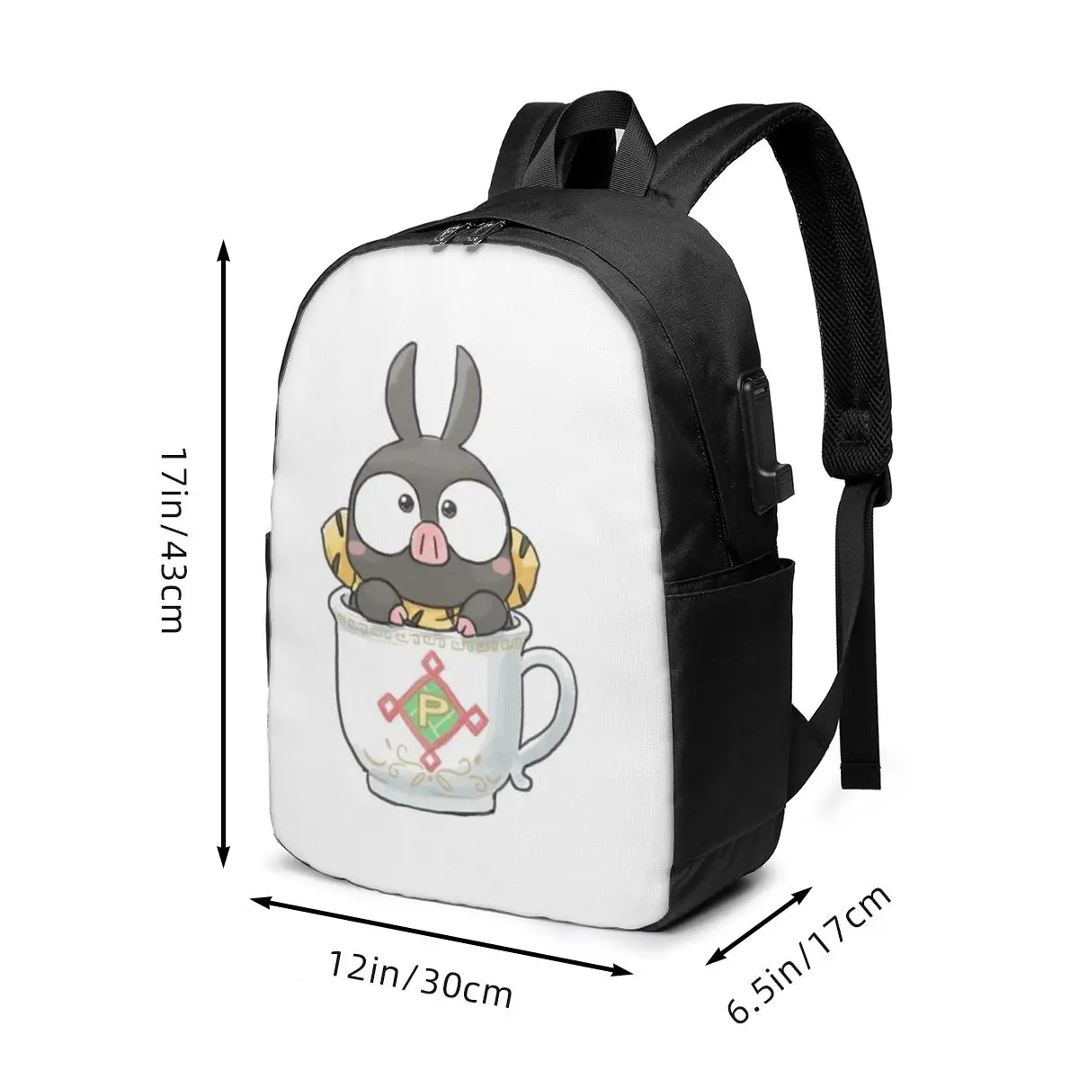 RanmaSaotome Pig Girls P Chan Backpack Travel Notebook Bag ComputerCollege Student School Bag Laptop Shoulder Bags for Men Women view 5