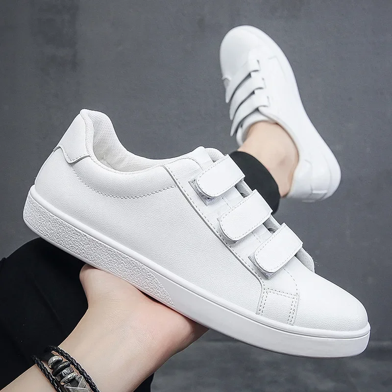 

High Quality Men's Leather White Sneakers Minimalist Fashion Casual Shoes Comfortable Walking Shoes Breathable Daily Wear Shoes