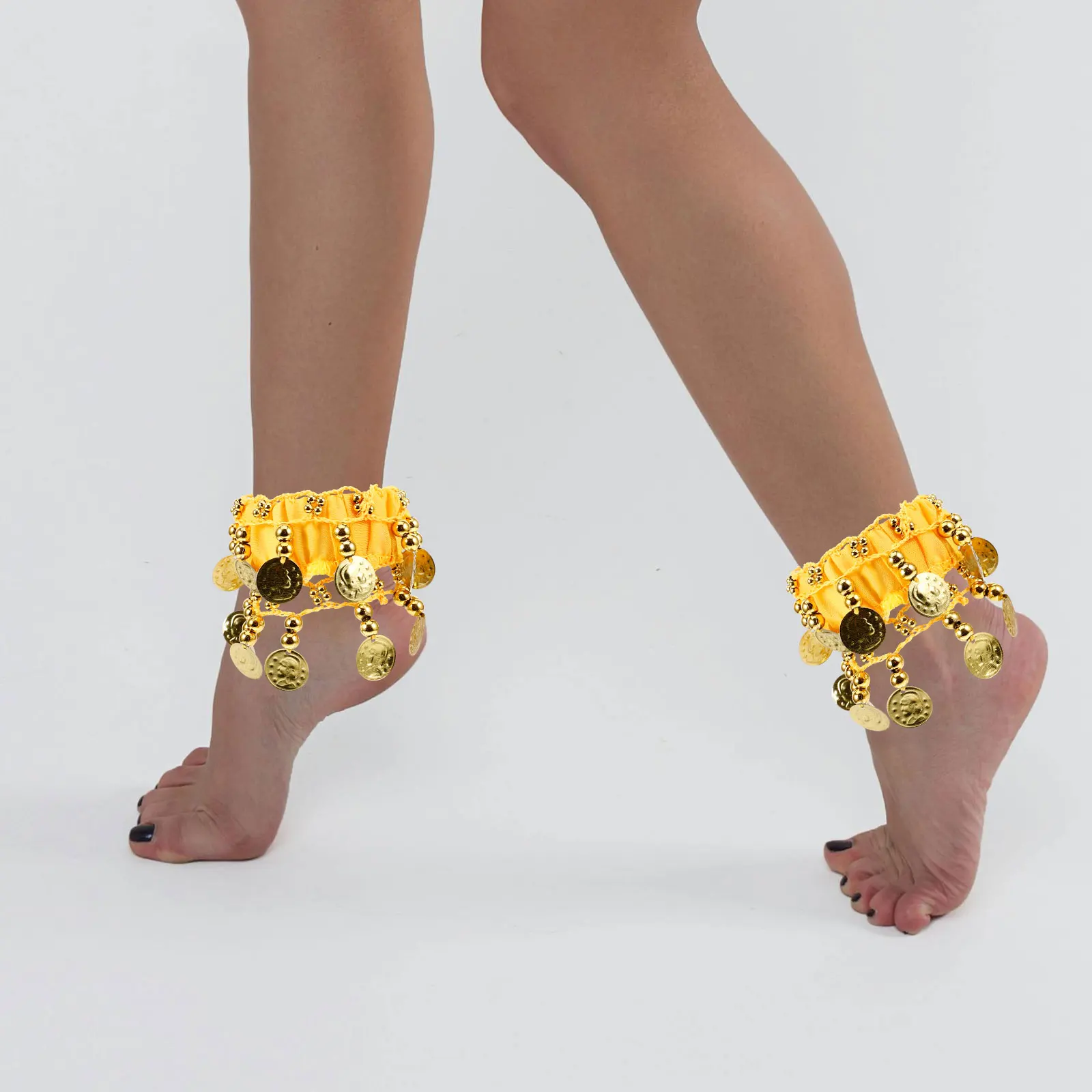 

1pcs Belly Dance Anklet Bracelet Lightweight Comfortable Dangling Coins Decor Accessories for Women Belly Dancing Wrist Cuffs