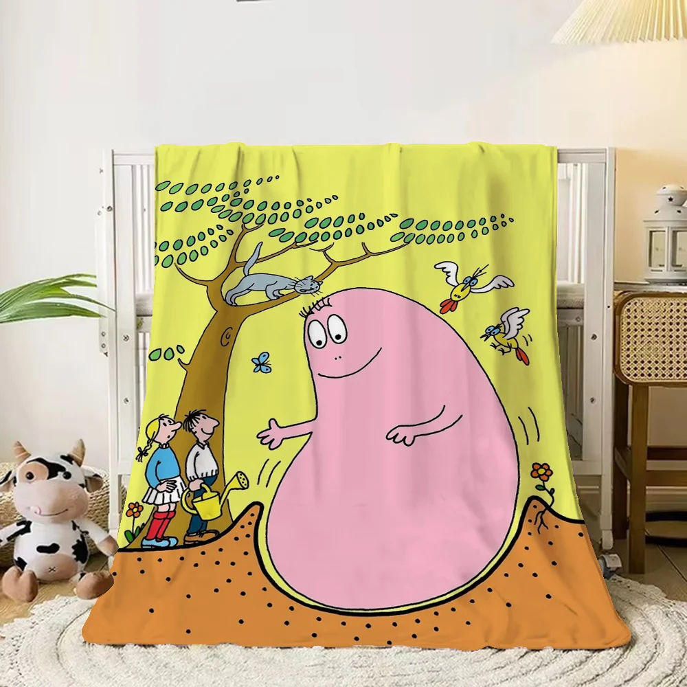 Home and Decoration Les Barbapapa Bed Blankets Sofa Decoration Designer Throw Blanket Luxury Bedding Beach Towel Fluffy Plaid