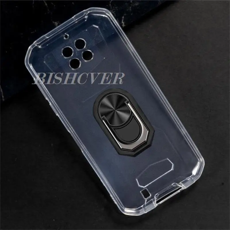 For Oukitel WP6 Pro OUKITEL WP6 WP6 PRO Back Ring Holder Bracket Phone Case Smartphone TPU Soft Silicone Cover