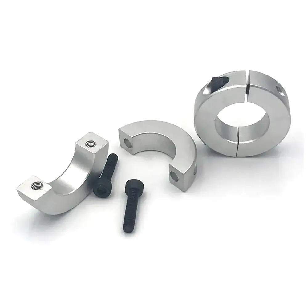 1Pcs Aluminum Alloy Fixed Locking Limit Ring 6-20mm Diameter Separate Optical Axis Shaft Collar with Screws Double Split