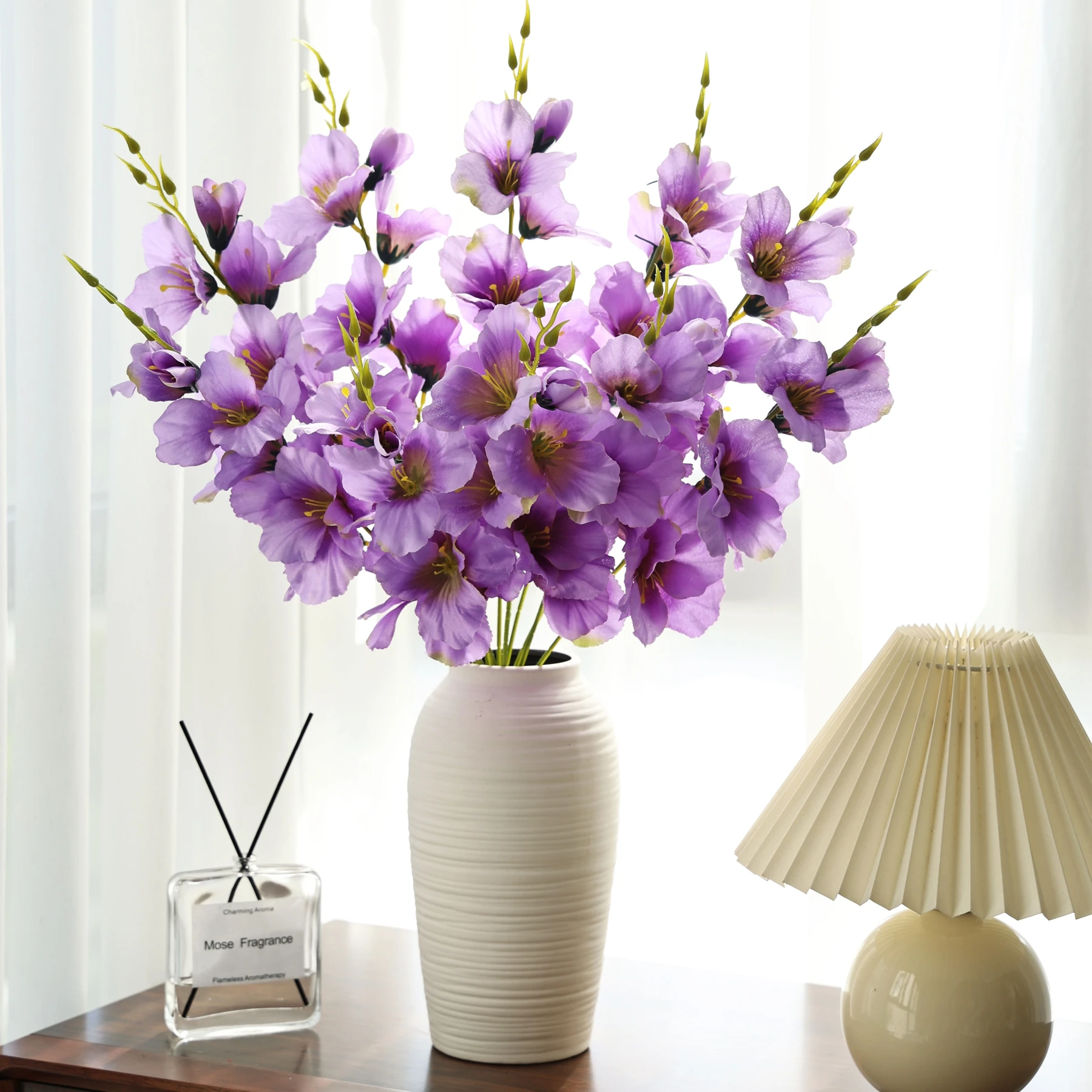 10 Stück Künstliche Phalaenopsis-Orchideen für Hochzeitsblumenwand, Heimdekoration, Tischdekoration, Herbst- und Halloween-Deko, DIY-Geschenke, Brautstrauß, Garten, Scrapbook – Detail 4