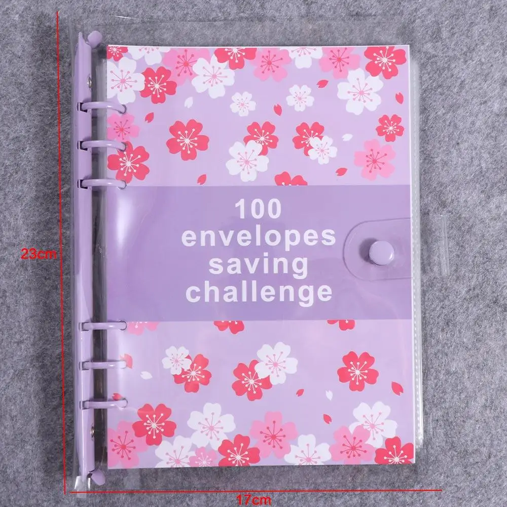 

Financial Management 100 Envelope Savings Challenge Money Saving 100 Envelope Envelope Challenge Notebook PU Loose-Leaf Binder