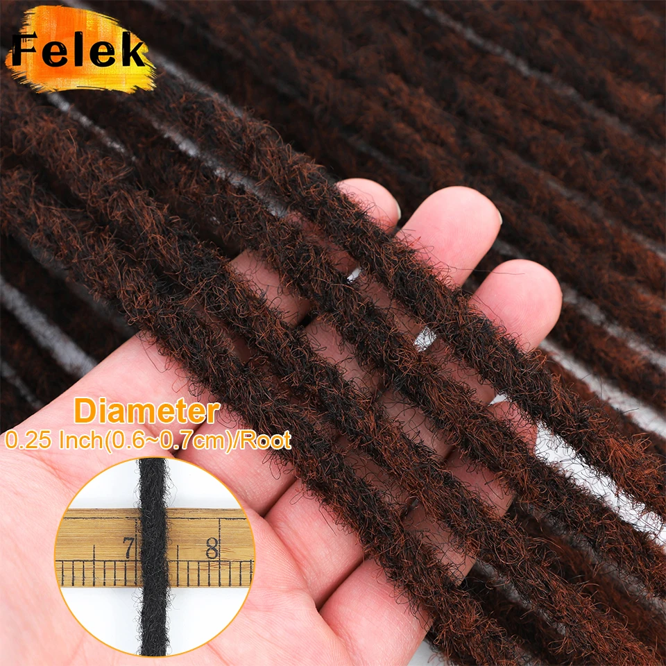 Handmade Synthetic Dreadlock Hair Extensions 24-36inch Long Crochet Braids Straight Natural Soft Dreadlocks For Women And Men