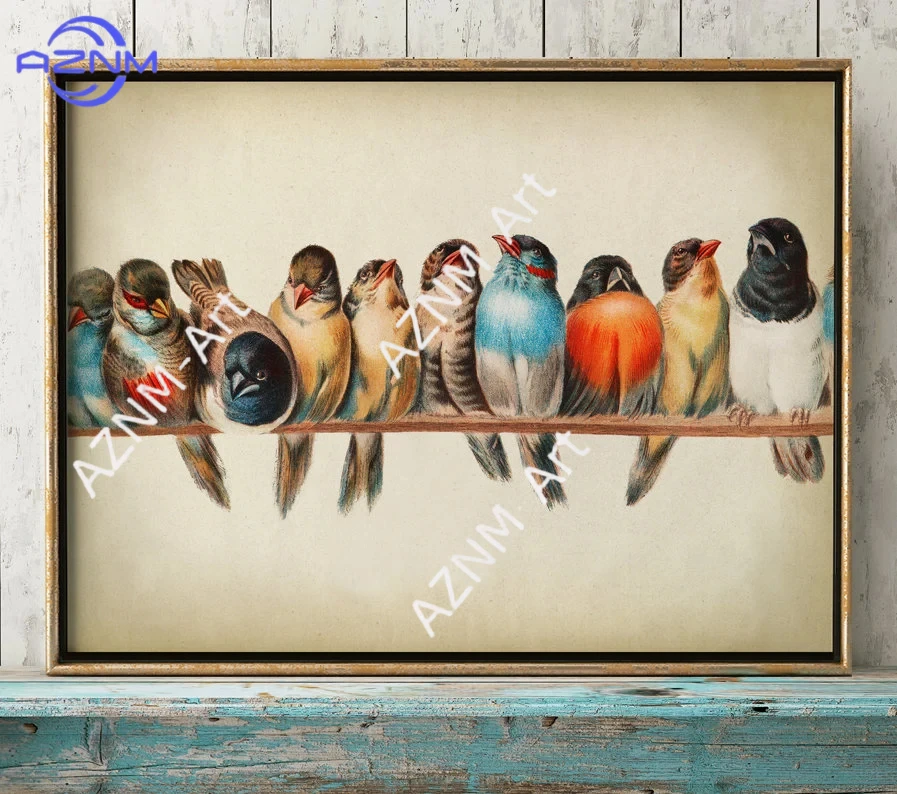 1/2Pcs Tropical Birds Print Se - Abstract Canvas Set recension och pris