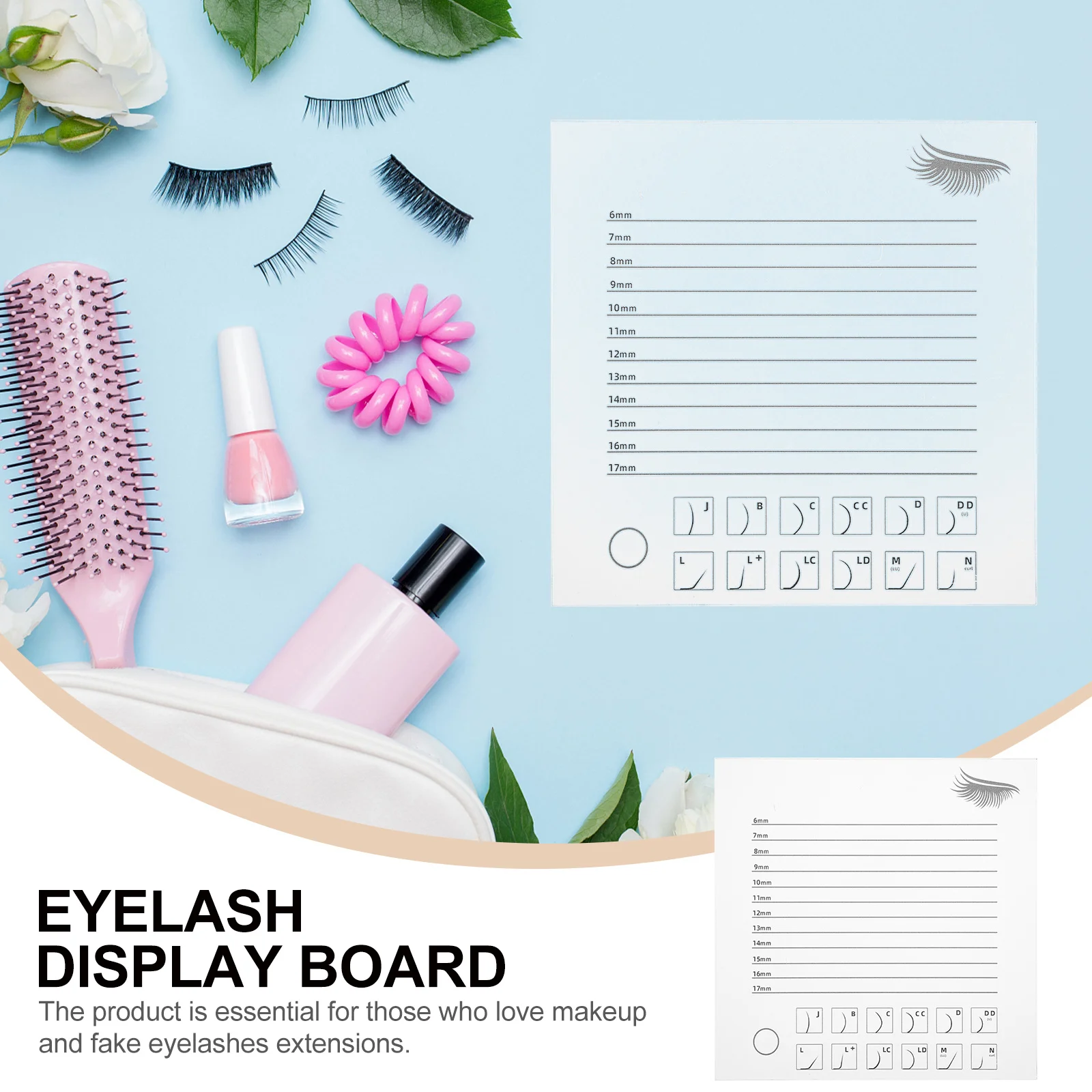 Akrylowa tablica ekspozycyjna na rzęsy, narzędzie do przedłużania rzęs, uchwyt na sztuczne rzęsy, materiały do przedłużania rzęs, wyposażenie salonu kosmetycznego