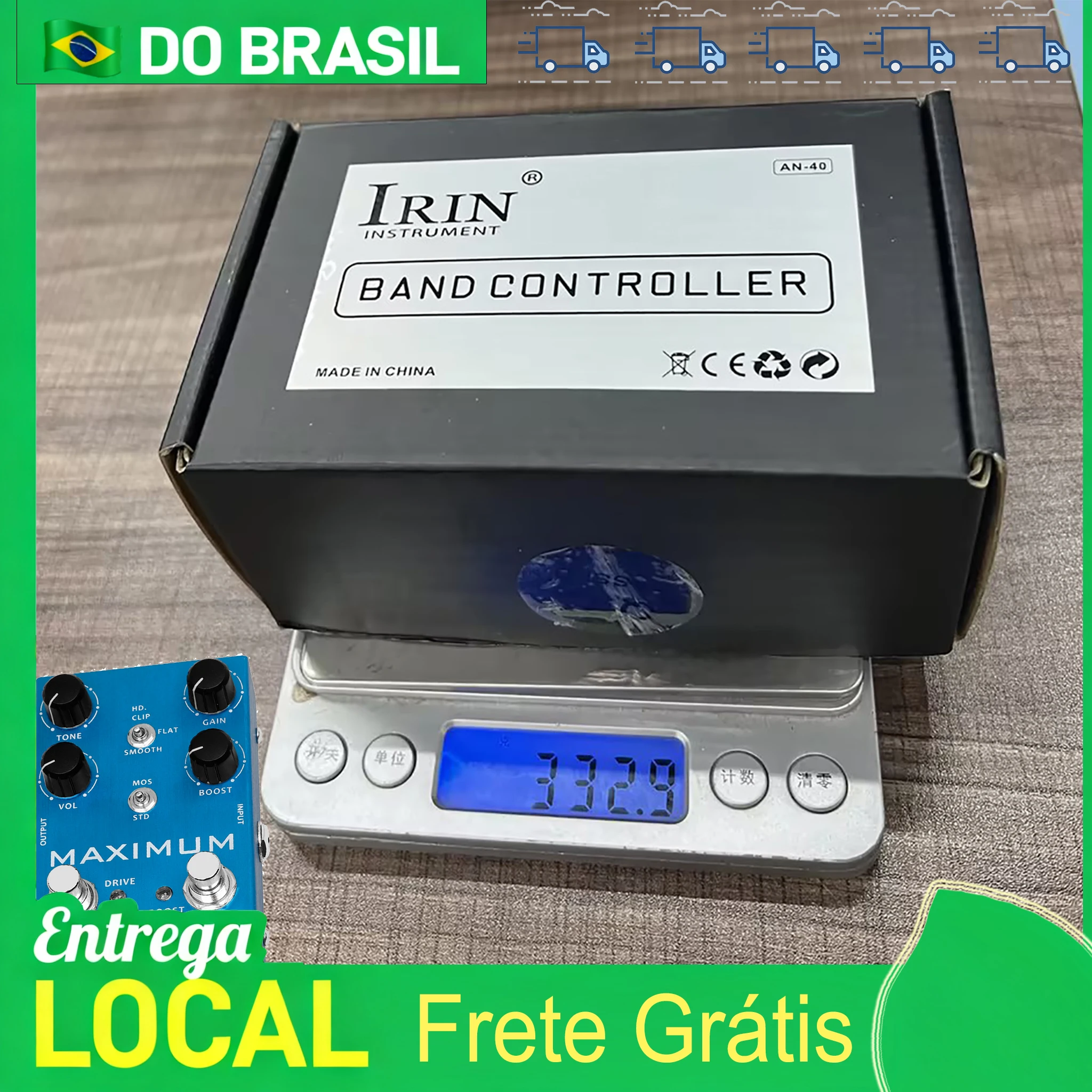 Pedal de Efeito para Guitarra IRIN AN-41, Efeito Overdrive Integrado, Acessório para Guitarra Elétrica com True Bypass