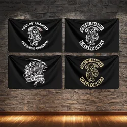 Sons of Anarchy Flag Polyester Digital Printing Classic Banner For Decoration