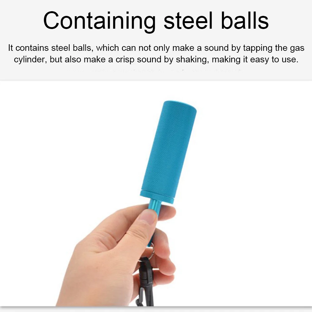 Diving Safety Rattle Stick Signal Bell with 360° Rotating Quick Hook Colored Aluminum Alloy Underwater Bell Ding Rod