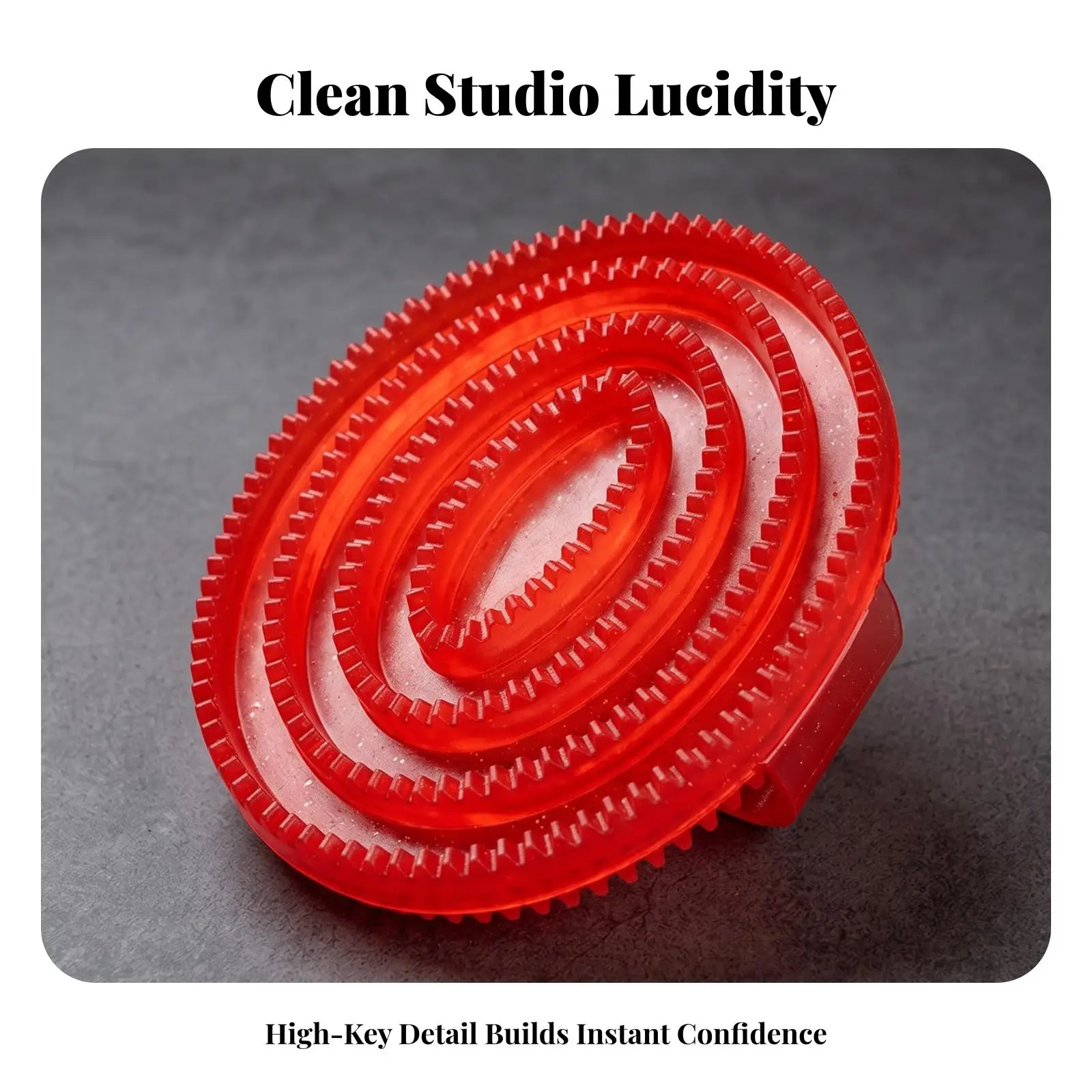 Portable Horse Grooming Tool Crystal Red Finish Flexible Texture for Sensitive Skin Massage and Cleaning