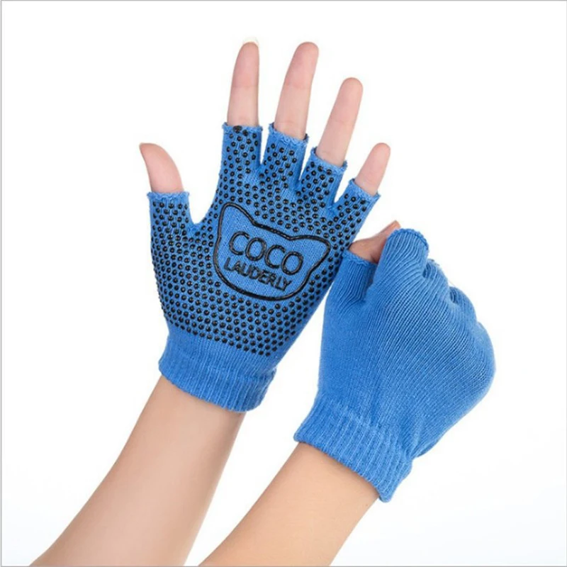 Yoga Gloves Women Non-slip Fitness Gloves For Gym Yoga Pilates Balance Warm Workout Fitness Half Finger Hand Protector Glove