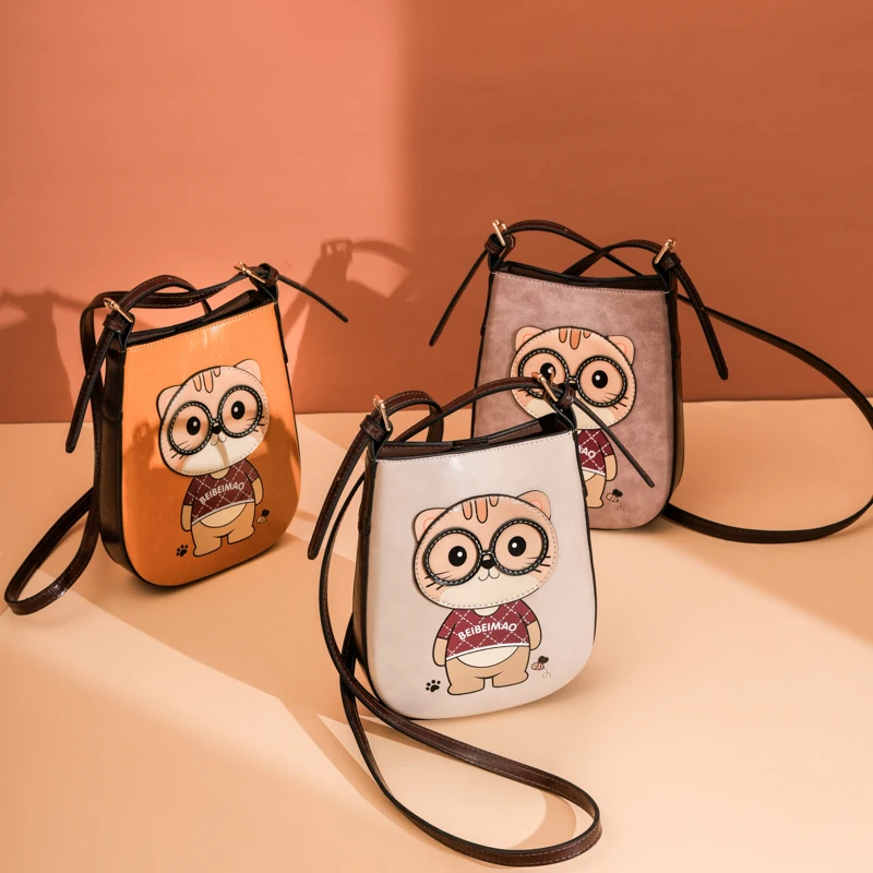 

Beibaobao New Cartoon Couple Mobile Bag Crossbody Bag Design Single Shoulder Versatile Handheld Women's Bag Одноплечевая сумка