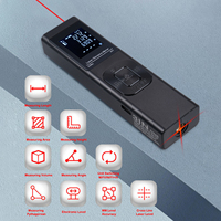 3in1 Laser Distance Meter Angle Measure Cross Line Laser Level Electric Angle Sensor with Backlit LCD Screen Distance, Area