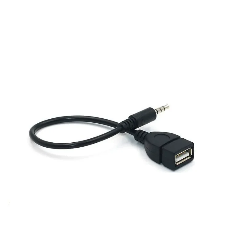 Adaptateur OTG Jack 3.5 AUX vers USB 2.0, convertisseur de câble, pour voiture, MP3, haut-parleur, disque U, lecteur flash