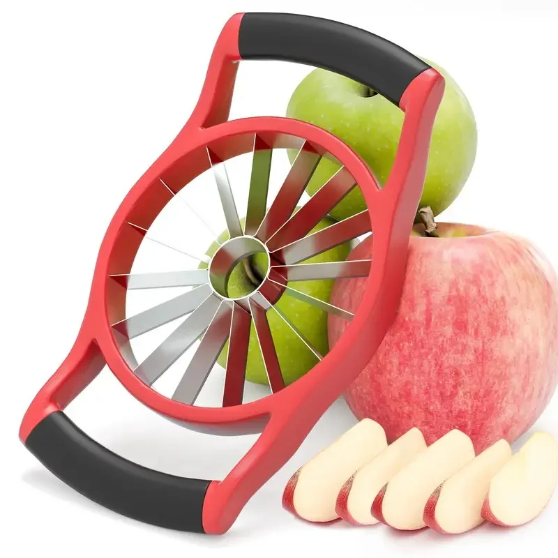 Apple Slicer Corer,Stainless Steel Upgraded 16-Slice Sharp Apple Slice Cutter Large,Ergonomic Plastic Handle Non-Slip Easy Grips