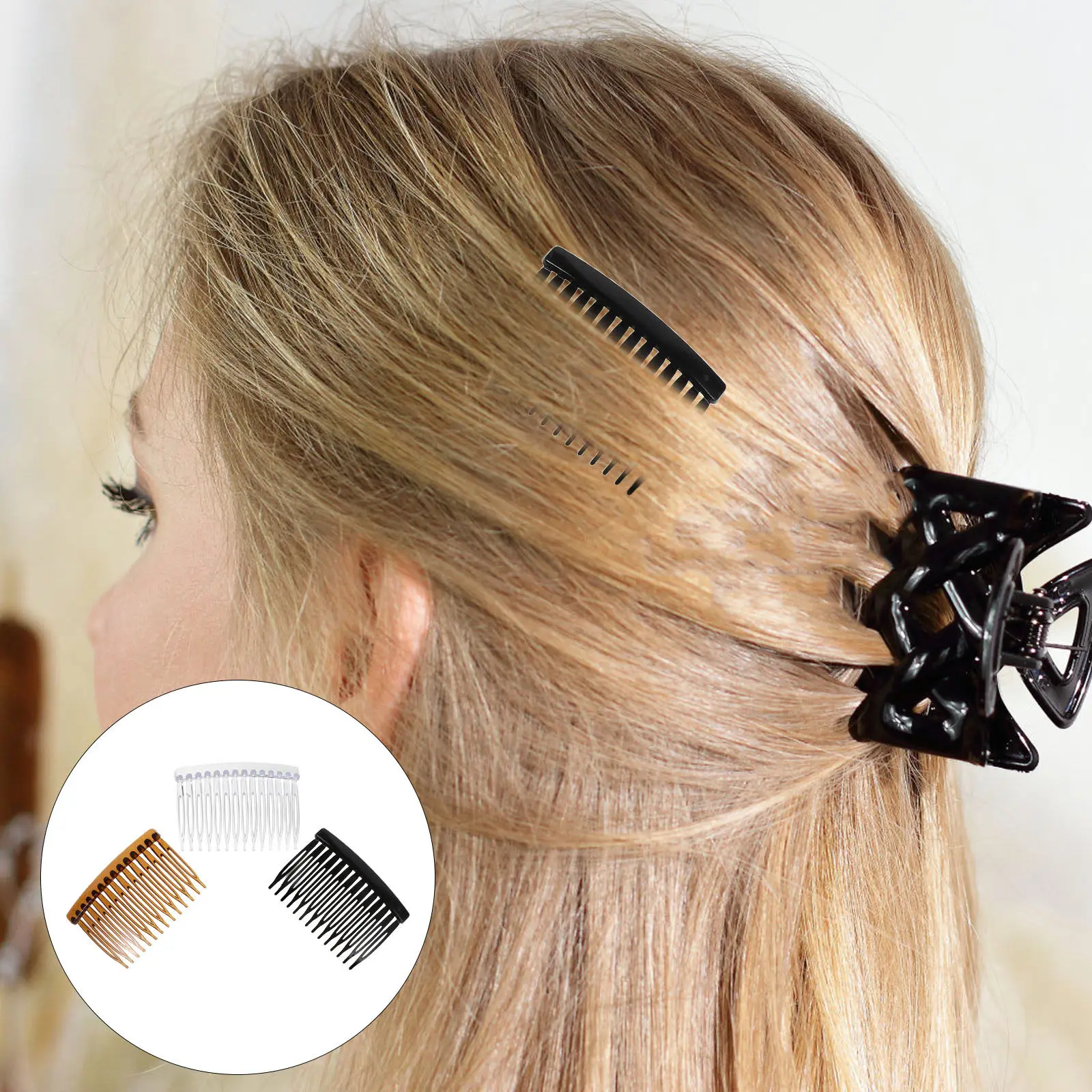 30Pcs Hair Side Combs Small Lightweight Plastic 14 Teeth Clips for Women Daily Styling Updo Hair Insert Comb Accessories