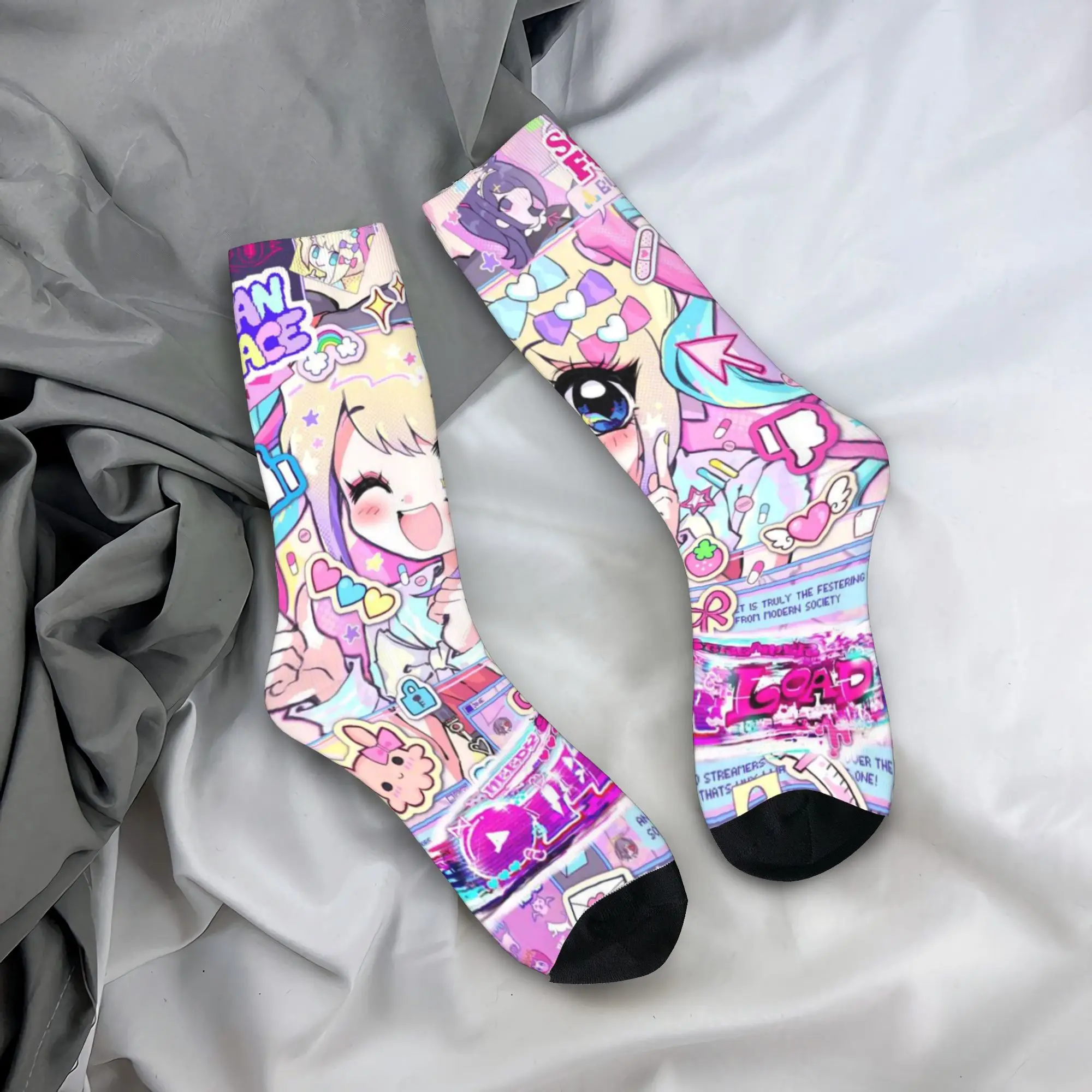 

Носки Needy Girl Streamer Overload, аксессуары для мужчин и женщин, носки средней длины, мягкие замечательные подарки