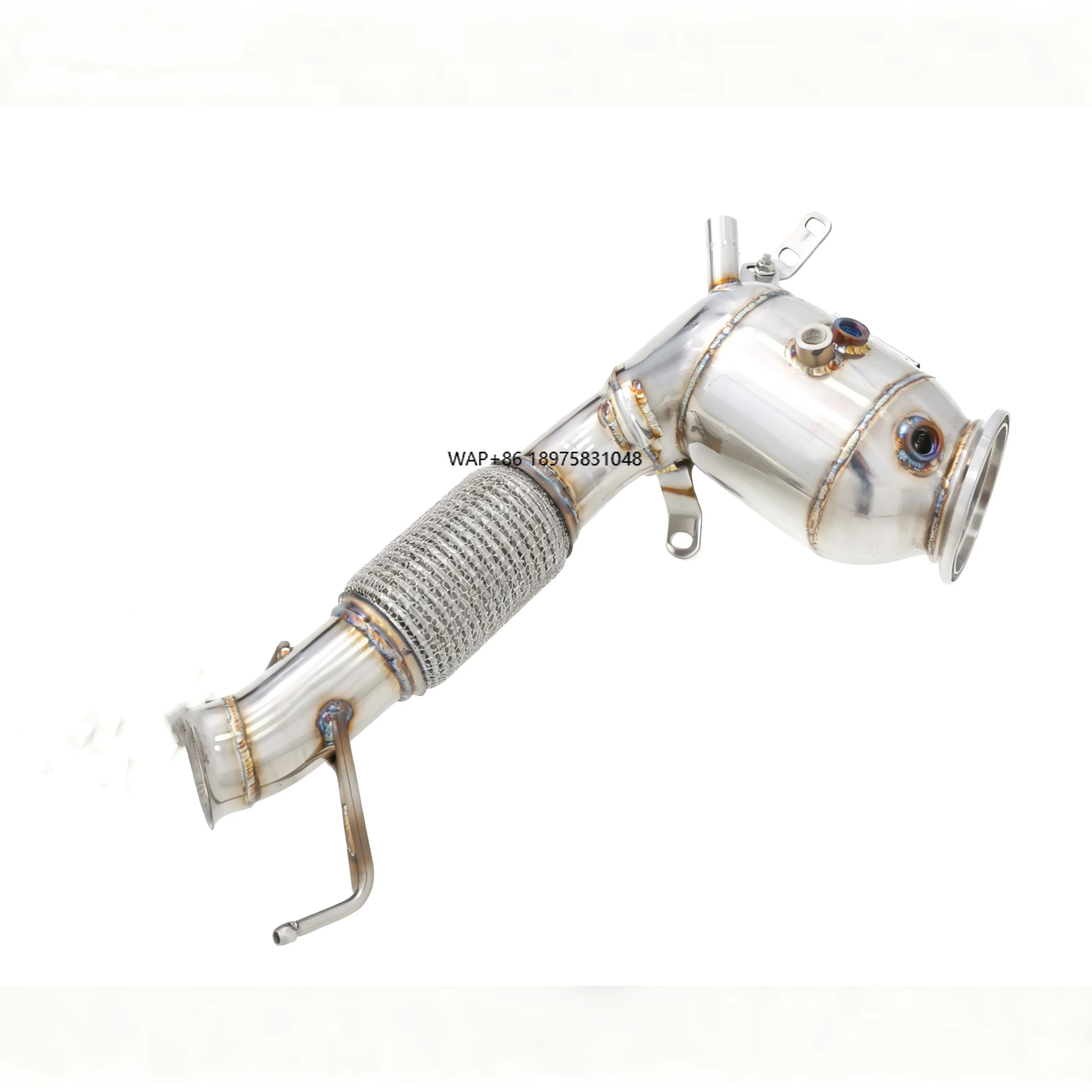 

Factory Customization 304 Stainless Steel 1.5mm Mirror Polished Racing Catted Downpipe 1 Year Warranty for F66/F67 2.0T