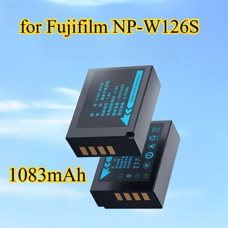 

Аккумулятор 1083 мАч для Fujifilm NP-W126S, совместимый с камерой X-S10 X-T3 X-T30 X-T50 X-T20 X-T10 X100V X-E3 X-Pro2 X-T2