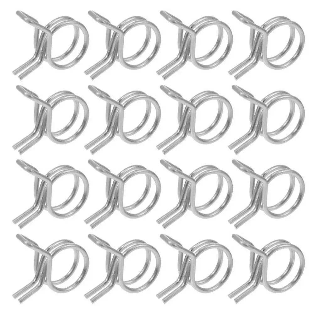 10Pcs 5mm-30mm Tube Hose Clamp Fuel Line Hose Tubing Spring Clips Clamps Kit Elastic Sealing Steel Buckle Water Pipe Hoop Set