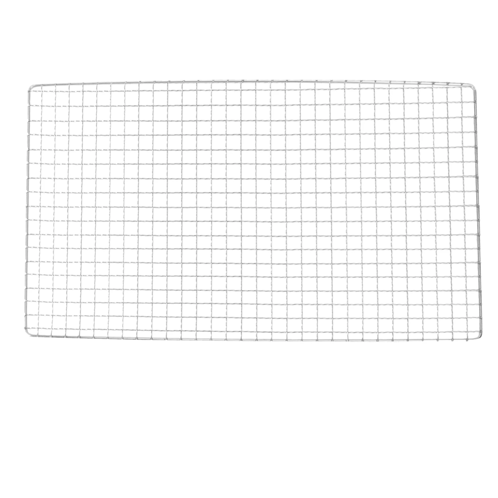 

Stainless Steel Bbq Basket Square Holes Multi-Purpose Grill Wire Mesh Cooking Baking Rack Outdoor Home Restaurant 26X44Cm