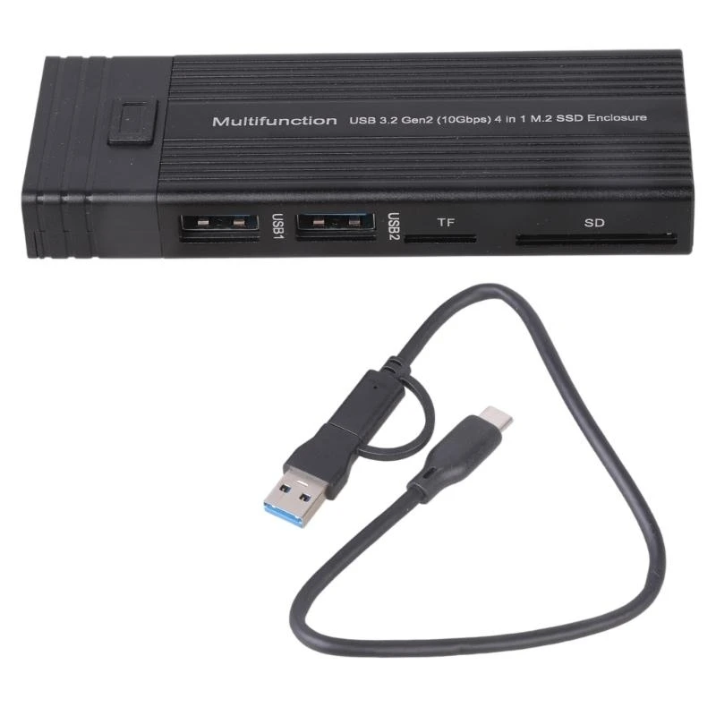 

652F SSD Case NVMe Enclosure to Type-C Enclosure SSD Adapter Dual-protocol NVMe SSD Disk Box Enclosure Case