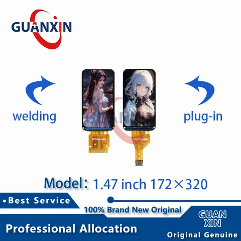 1.47-inch TFT HD display screen 172*320 GC9307 driver IPS LCD screen SPI interface color screen