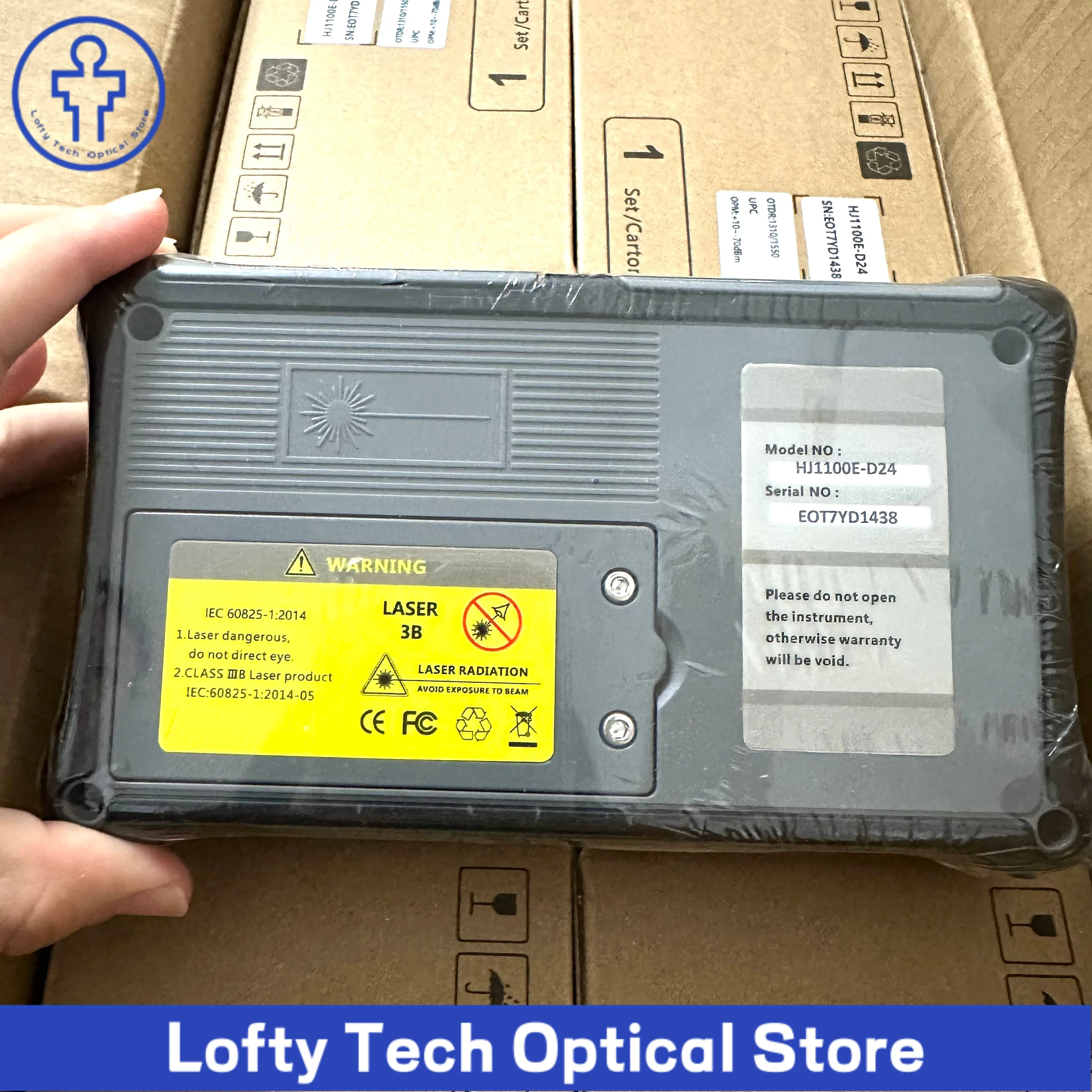 OTDR Active Fiber Test 90km 24/22dB 1310 1550 1610 1625nm Optic Fiber Reflect with VFL OPM RJ45 Tracker Event Map PDF Report