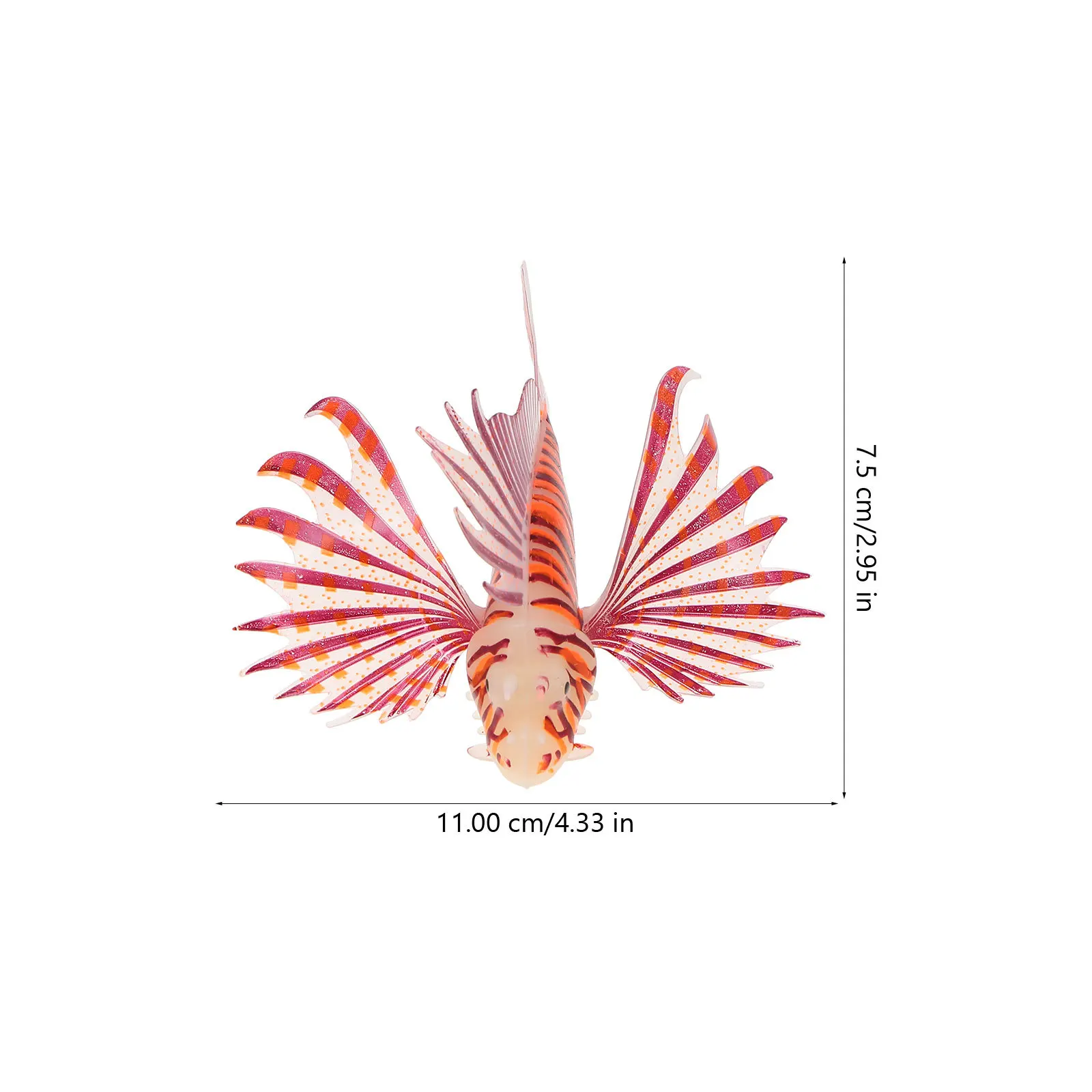 

Luminous Lionfish Decor Aquarium Simulation Fish Silicone High Simulation Natural Design Long-Lasting Durable Silicone Fish