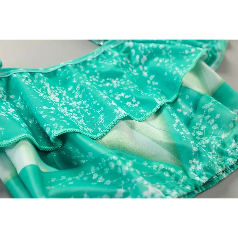 2025 新しい女の子フリルスタイルエンカント水着チャームイザベラミラベルセパレート水着子供モアナジャスミンプリンセス水着 Be AA