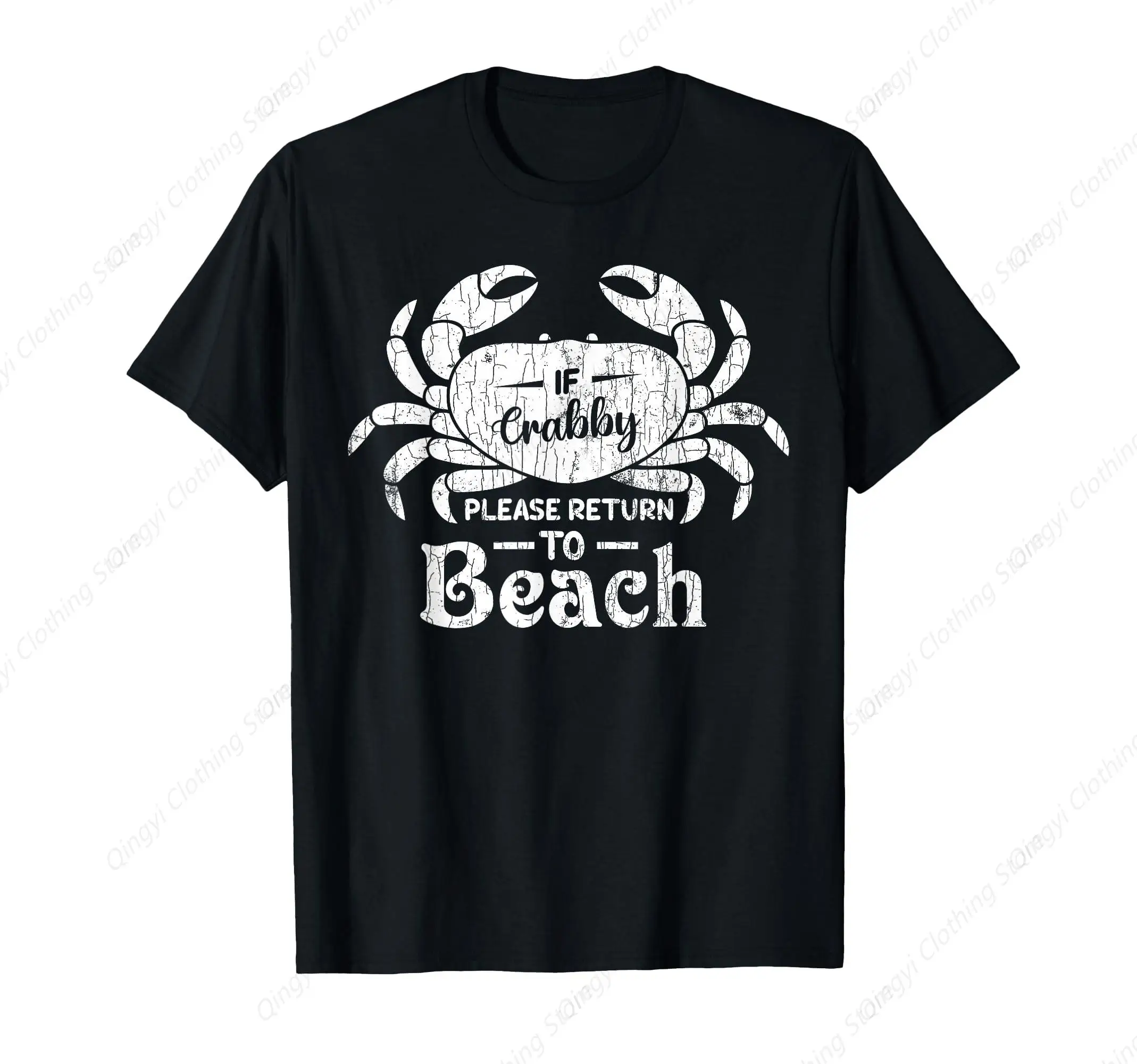 

If Crabby Please Return to Beach Funny Summer Break Graphic T-Shirt