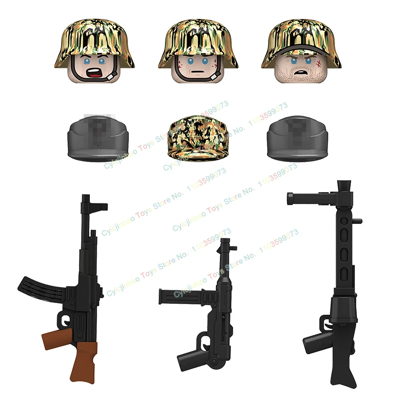 N689-691 الجنود العسكريين 3 قطعة اللبنات الطوب شخصيات الحركة الصغيرة اكسسوارات نموذج الطوب لتقوم بها بنفسك لعب للأطفال هدايا