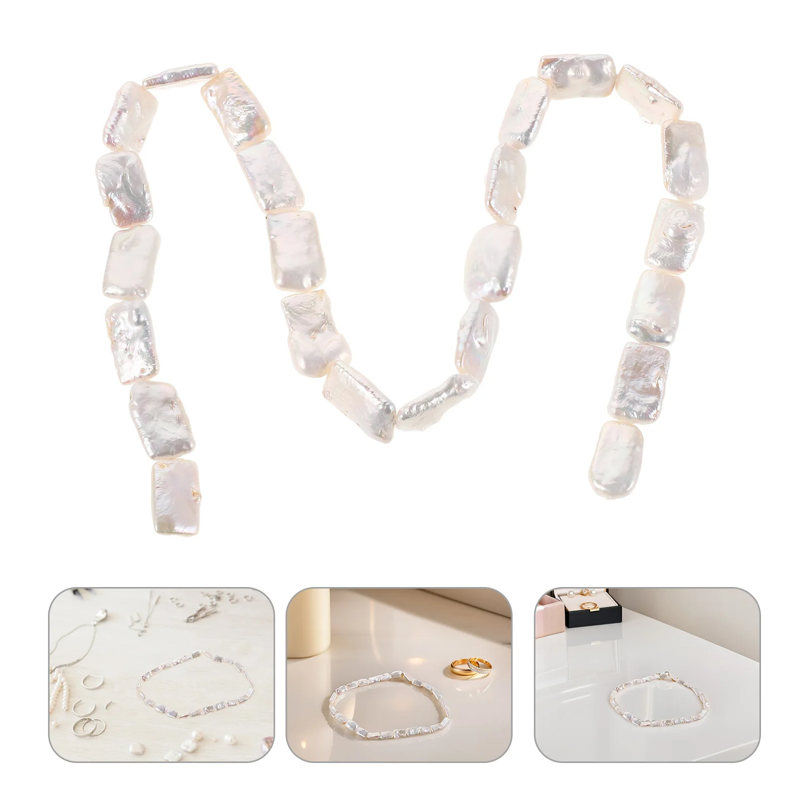 

Baroque Pearl Beads White Natural Irregular Cultured Pearls Loose Spacer for DIY Earrings Necklaces Bracelets Jewelry Making