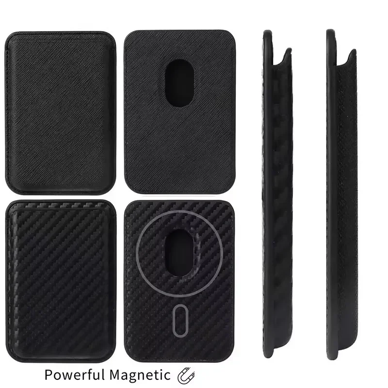 Crocodile Carbon Fiber Lychee Saffiano Strong Magnetic Wallet For Magsafe iPhone 18 17 16 15 Samsung Mag Safe Card Holder Case