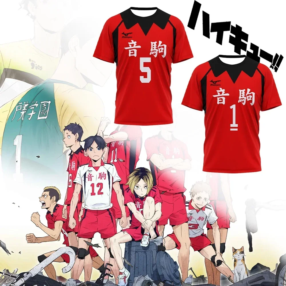 Volleyball Boy Haikyuu!! Sound Colt Character Costume Anime Merchandise 3D Digital Printing Casual Short-Sleeved Soccer Jersey