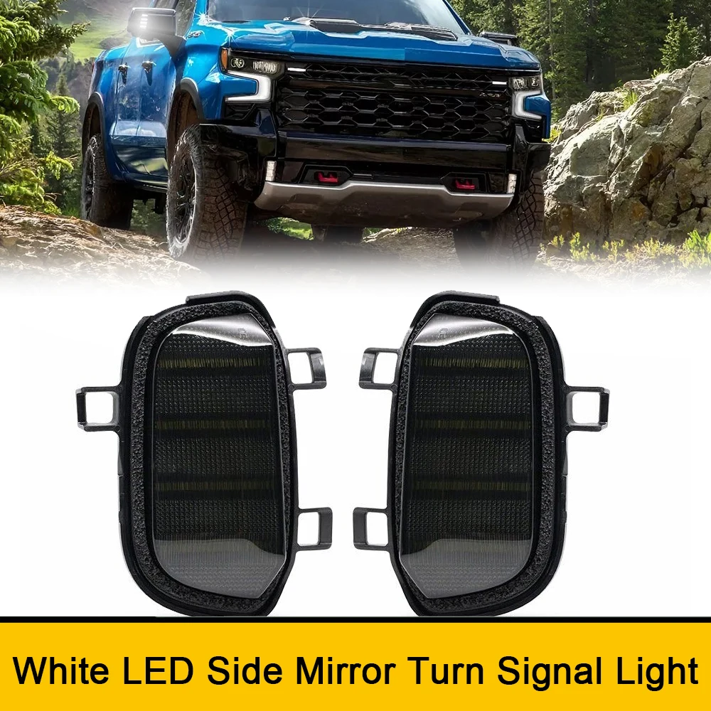 

2Pcs Side Mirror LED Lights Marker Signal Lamp For GMC Sierra 1500 2019-2023 Chevy Chevrolet Silverado 1500 Car Styling 6000K