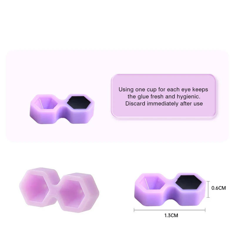 200pcs/bag Disposable Glue Rings Plastic Cup Rings Holder Diamond Shape Tattoo Pigment Eyelash Extension Tools Lash Supplies
