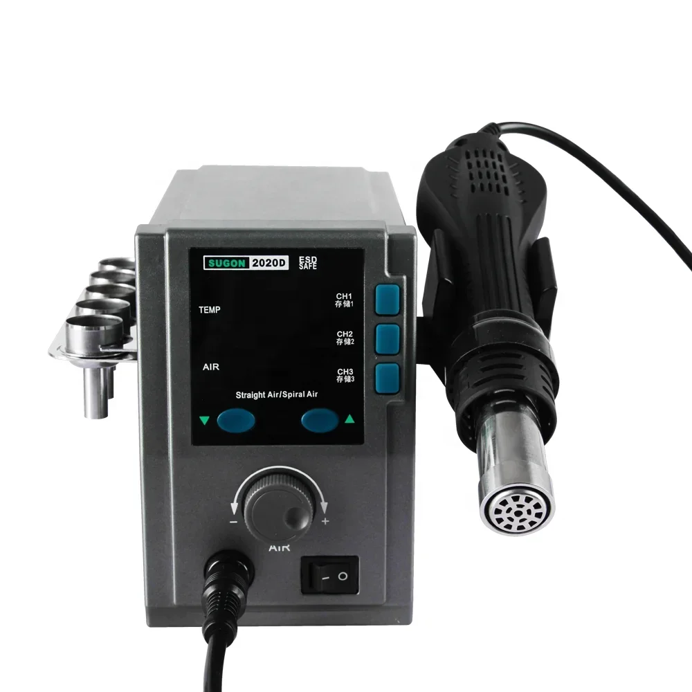 LCD Heat Control for SUGON 2020D 220V/110V Mobile Phone Repair Soldering Portable Hot Air Gun