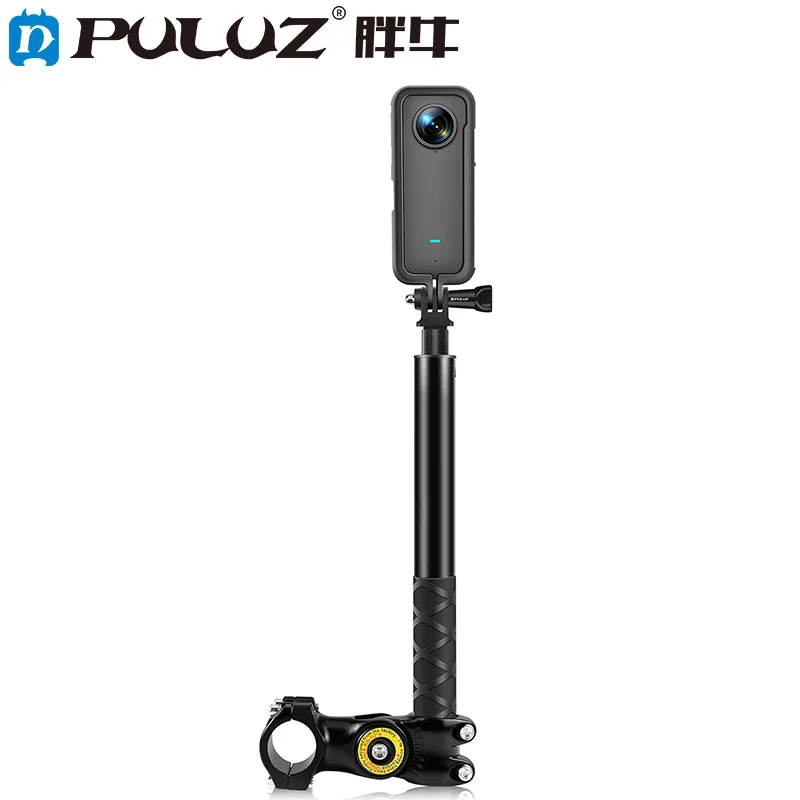

PULUZ Motorcycle Bicycle Handlebar Fixture Mount Camera Bracket Adapter with Monopod Stand