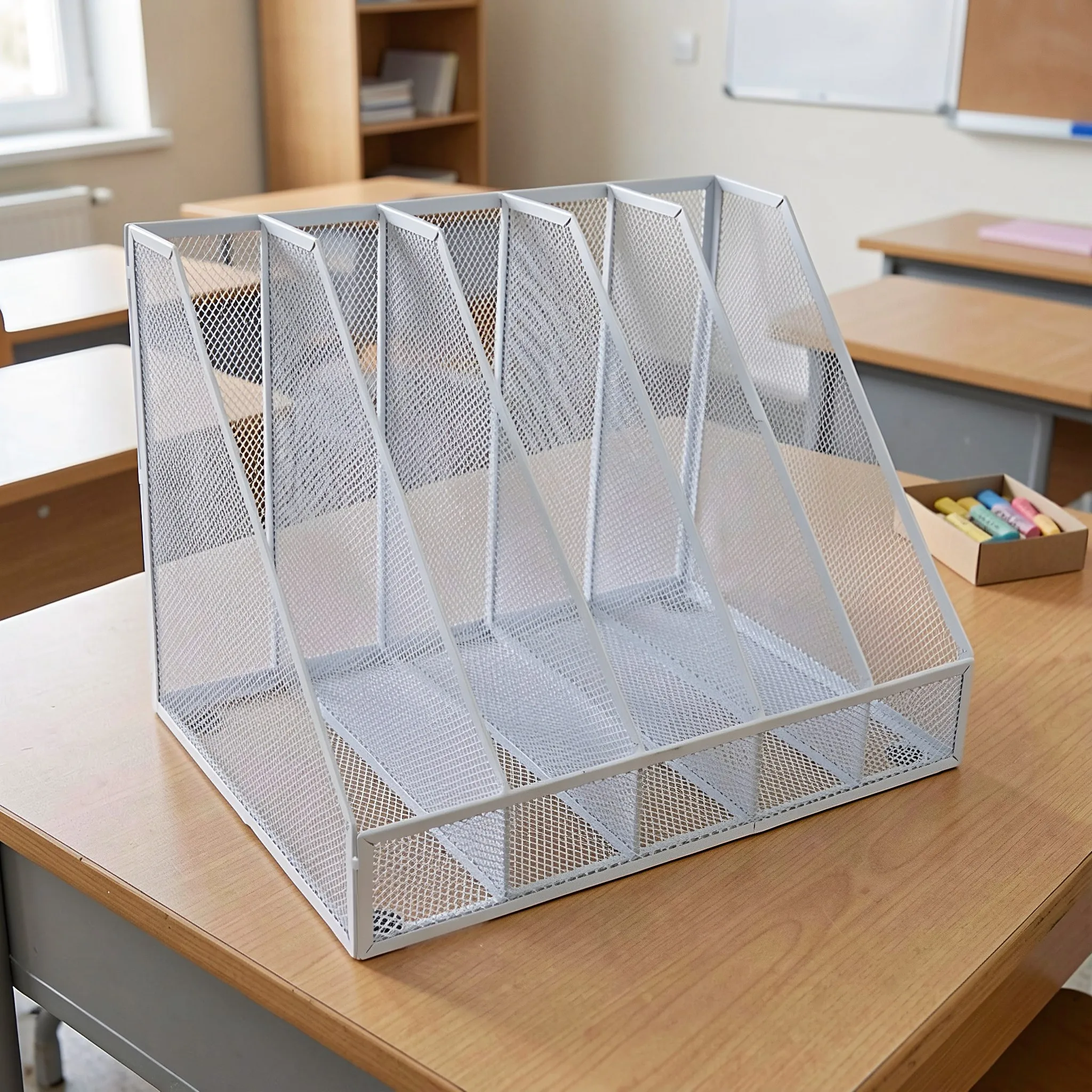 Desktop File Rack Desktop Document Holder Sorter Multi purpose Filing Organizer for Paper Books Classroom Desktop Document